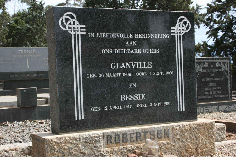 ROBERTSON Glanville 1906-1966 & Bessie 1917-2001
