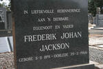JACKSON Frederik Johan 1891-1966