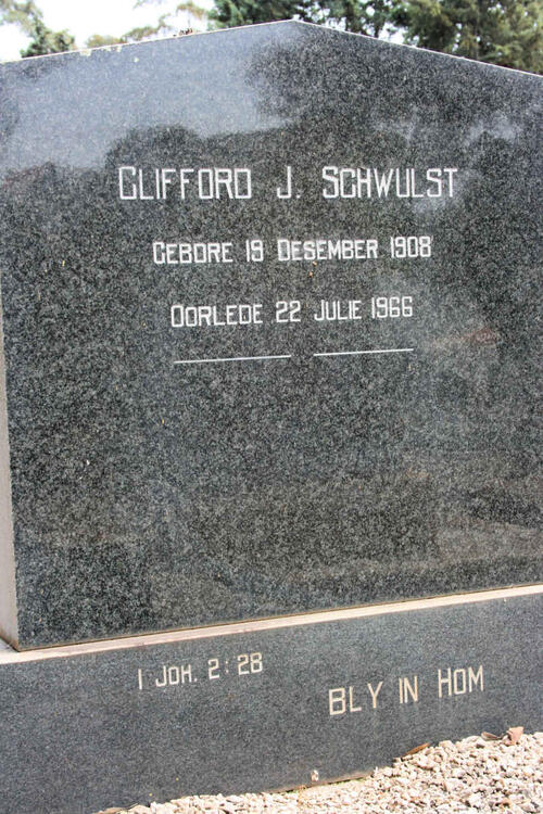 SCHWULST Clifford J. 1908-1966