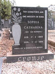 CRONJE Sophia Catharina neé VAN NOORDWYK 1889-1974