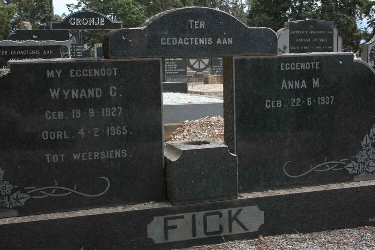 FICK Wynand C. 1927-1965 & Anna M. 1937-