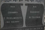 REDELINGHUYS Johanna E. neé COLEMAN :: COLEMAN Susarah M.