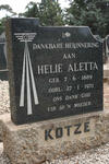 KOTZE Helie Aletta 1889-1971