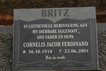 BRITZ Cornelis Jacob Ferdinand 1914-2001