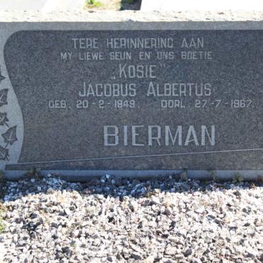 BIERMAN Jacobus Albertus 1949-1967