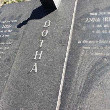 BOTHA Lood 1912-1988 &amp; Anna RETIEF 1912-1990