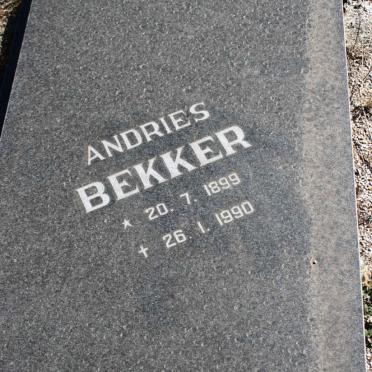 BEKKER Andries 1899-1990