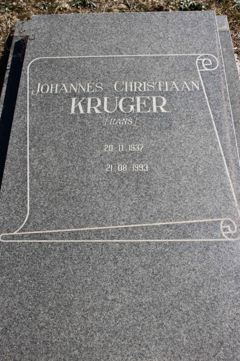 KRUGER Johannes Christiaan 1937-1993