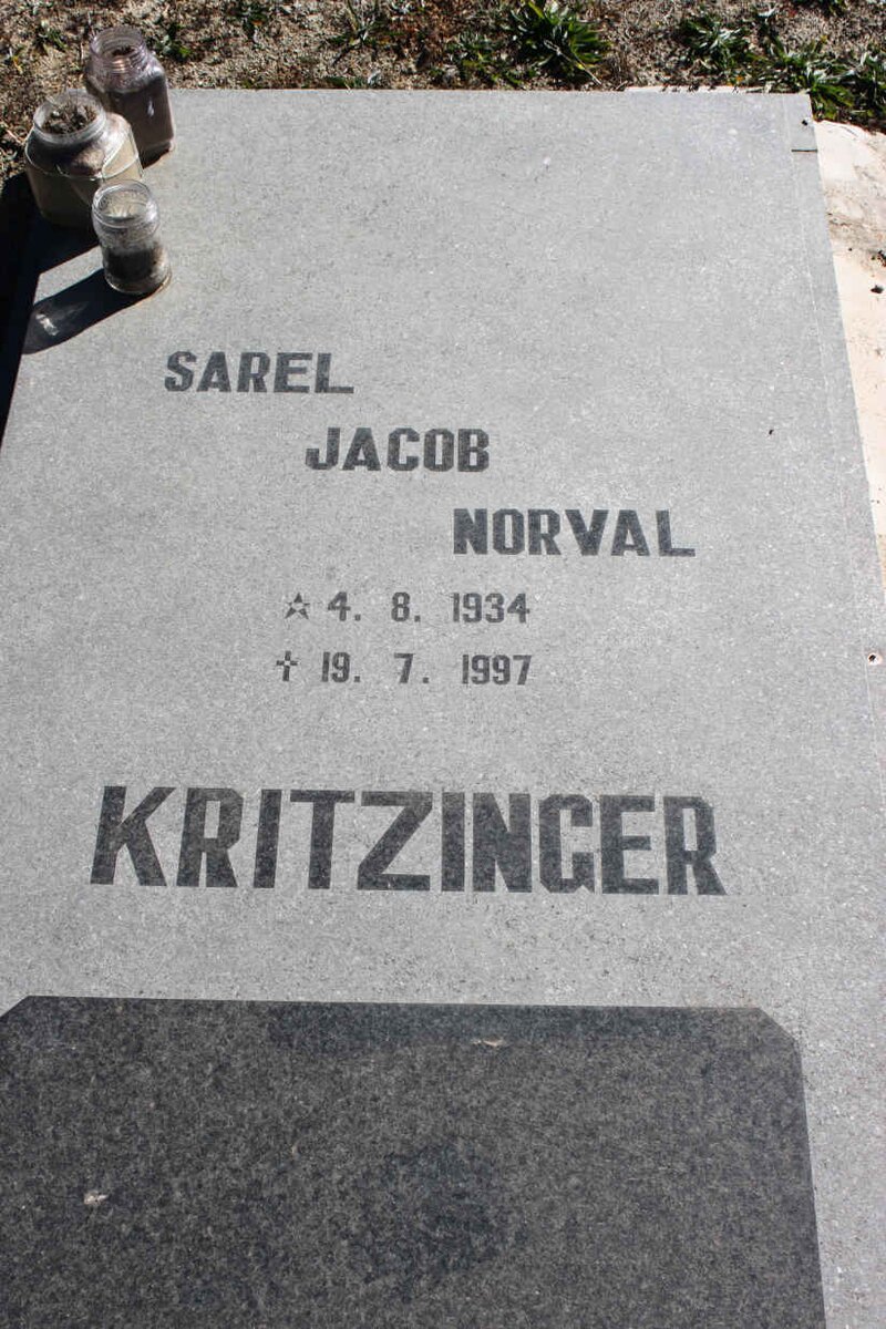KRITZINGER Sarel Jacob Norval 1934-1997