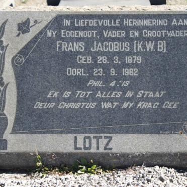 LOTZ Frans Jacobus 1879-1962