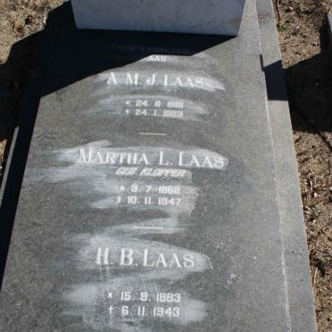 LAAS A.M.J. 1881-1927 :: LAAS Martha L. nee KLOPPER 1862-1947 :: LAAS H.B. 1883-1943