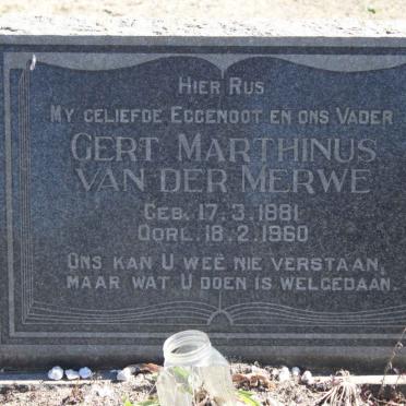 MERWE Gert Marthinus, van der 1881-1960