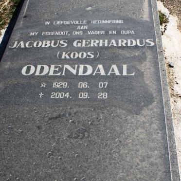 ODENDAAL Jacobus Gerhardus 1929-2004