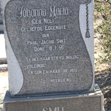 SMIT Johanna Maria nee NEL -1956
