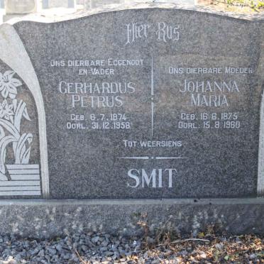 SMIT Gerhardus Petrus 1874-1958 &amp; Johanna Maria 1875-1960