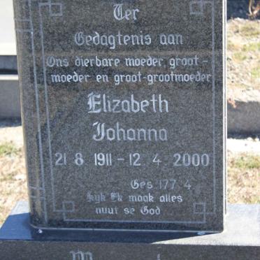 WESSELS Elizabeth Johanna 1911-2000