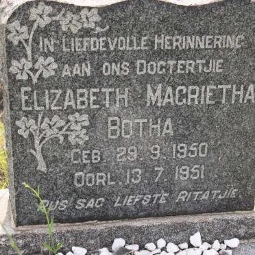 BOTHA Elizabeth Magrietha 1950-1951