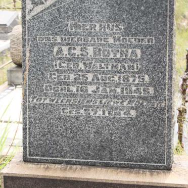 BOTHA A.C.S. nee WALTMAN 1875-1945 