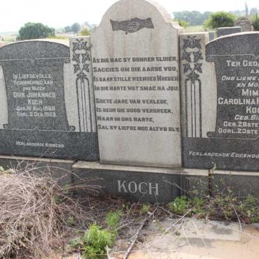 KOCH Dirk Johannes 1868-1953 &amp; Mimmie Carolina Henriette BIDULPH 1874-1943 