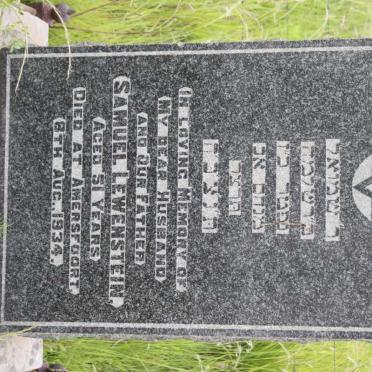 LEWENSTEIN Samuel -1934