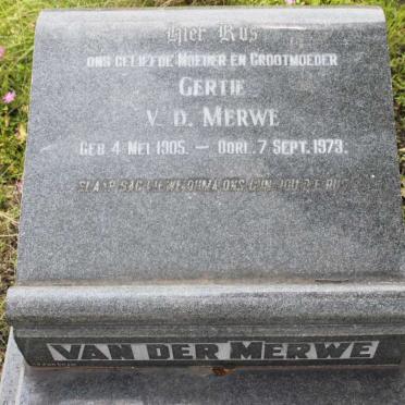 MERWE Gertie, van der 1905-1973