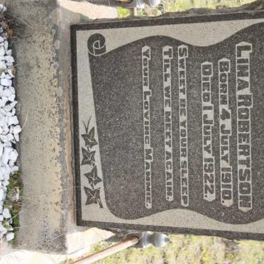 ROBERTSON Lina 1910-1922