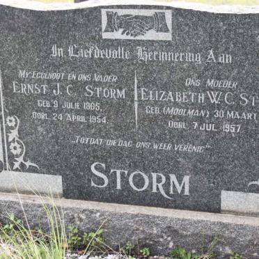 STORM Ernst J.C. 1865-1954 &amp; Elizabeth W.C. MOOLMAN 1874-1957
