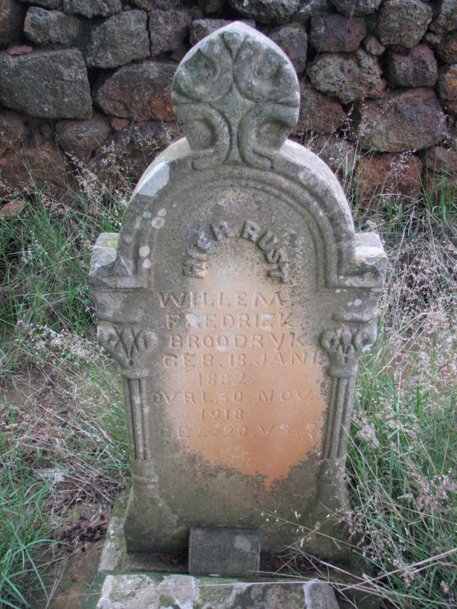 BROODRYK Willem Fredriek 1882-1918