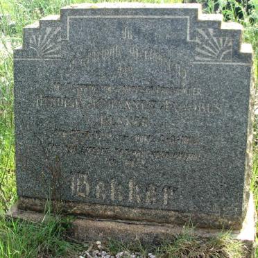 BEKKER Hendrik Johannes Jacobus