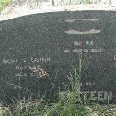 EKSTEEN Machiel C. 1872-1945 &amp; Elizabetha H. WOLFAARDT 1875-1969