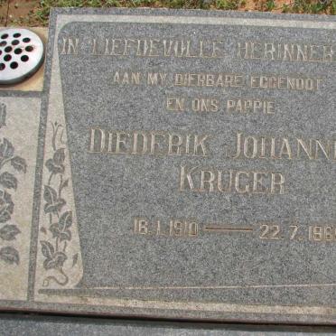KRUGER Diederik Johannes 1910-1969