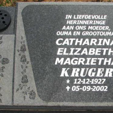 KRUGER Catharina Elizabeth Magrietha 1927-2002