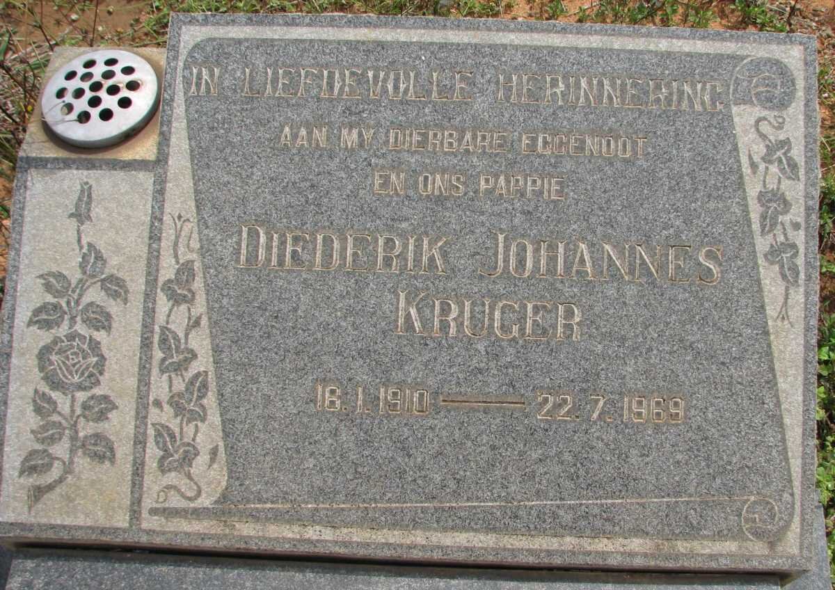 KRUGER Diederik Johannes 1910-1969