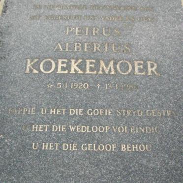KOEKEMOER Petrus Albertus 1920-19?