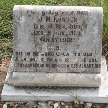 KOSTER J.M. 1905-1920