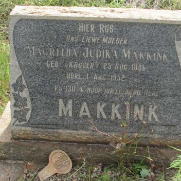MAKKINK Magritha Judica nee KRUGER 1886-1952