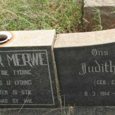 MERWE Andries P.S., van der 1910-1971 &amp; Judith M.B. GROBBELAAR 1914-1971