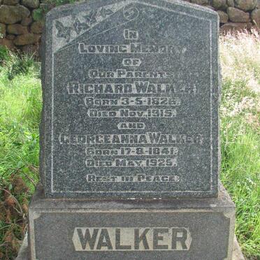 WALKER Richard 1826-1915 &amp; Georgeanna 1841-1925