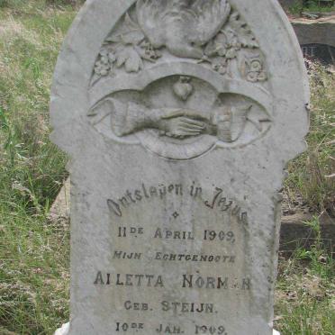 NORMAN Alletta nee STEIJN -1909 :: Norman Martha -1909