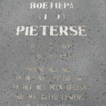PIETERSE T.J. 1921-1955