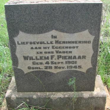 PIENAAR Willem F. 1901-1945