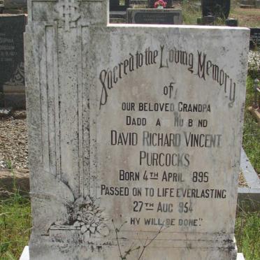 PURCOCKS David Richard Vincent 1895-1954