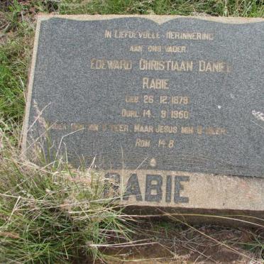 RABIE Edeward Christiaan Daniel 1878-1960