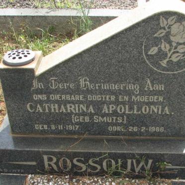 ROSSOUW Catharina Apollonia nee SMUTS 1917-1966