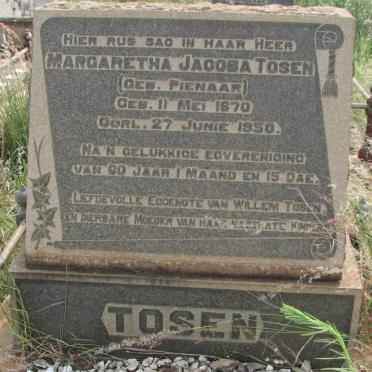 TOSEN Margaretha Jacoba nee PIENAAR 1870-1950