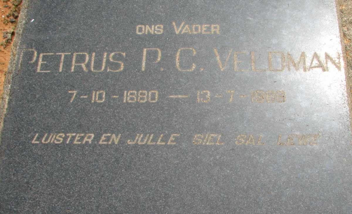 VELDMAN Petrus P.C. 1880-1968