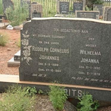 BRITS Rudolph Cornelius Johannes 1889-1964 &amp; Wilhelma Johanna 1890-1978