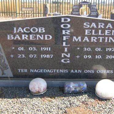 DORFLING Jacob Barend 1911-1987 &amp; Sarah Ellen Martina 1922-2001