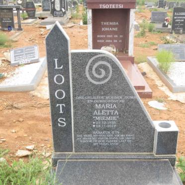 LOOTS Maria Aletta 1936-2012
