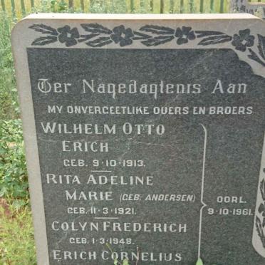 LANDSBERG Wilhelm Otto Erich 1913-1961 & Rita Adeline Marie ANDERSEN 1921-1961 :: LANDSBERG Colyn Frederich 1948-1961 :: LANDSBERG Cornelius 1952-1961